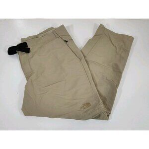 North Face Paramount Trail Convertible Pants Belted Nylon Khaki Tan Men's 38x29